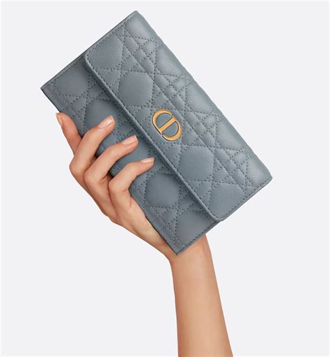 dior caro orchid long wallet